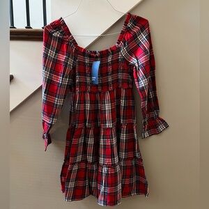 Crown & Ivy Red Plaid Kids Dress